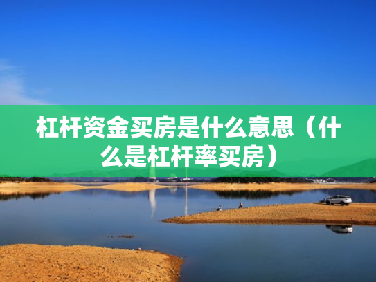 杠杆资金买房是什么意思（什么是杠杆率买房）